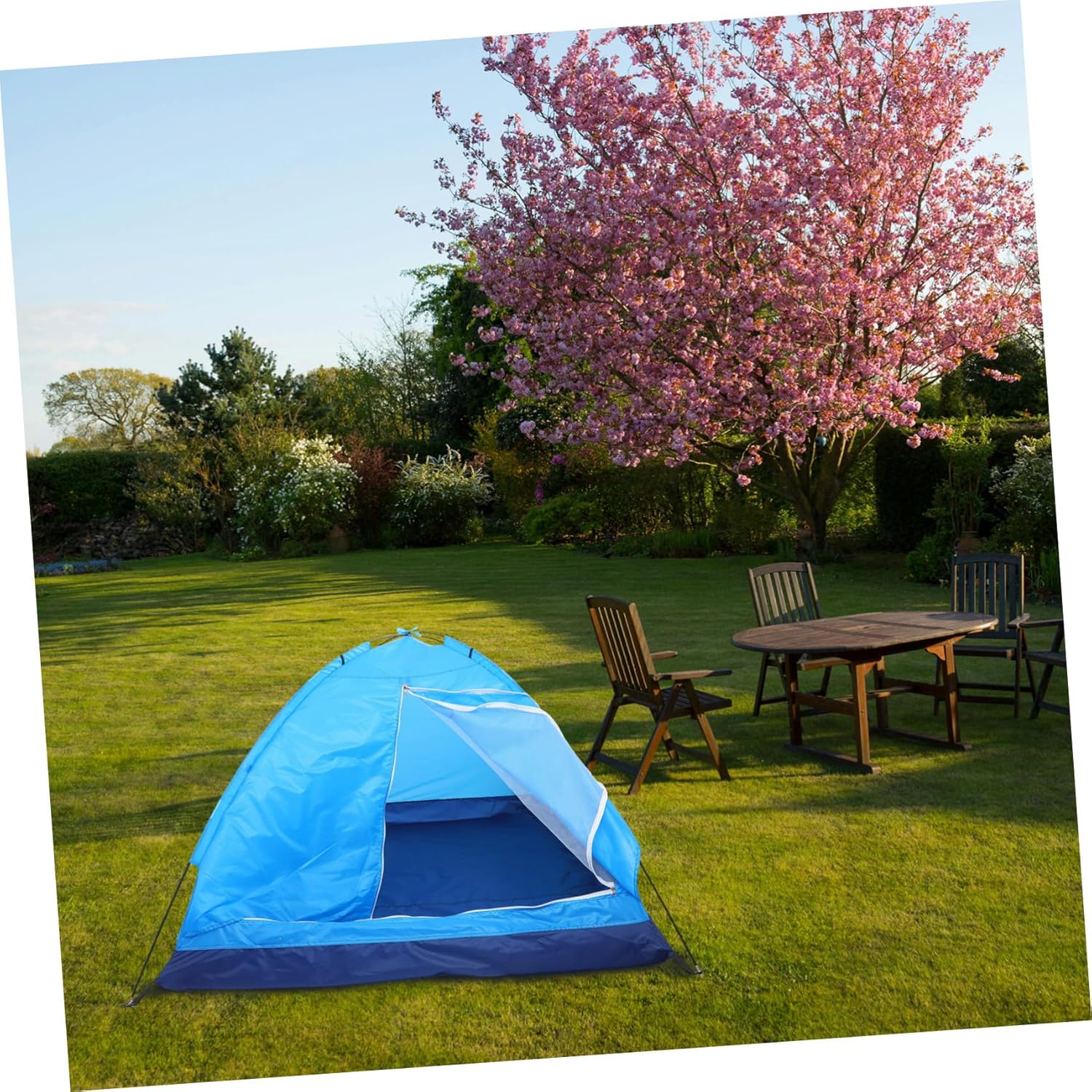 Kisangel Couples Camping Tent for 2 Persons Single Layer Insulated Tent Waterproof Beach Canopy Shelter for Outdoor Adventures Parks and Backpacking