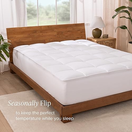 Miniatura 7 de Bare Home Protector de colchón Split King Parte superior de almohada reversible Cubrecolchón suave Enfriamiento transpirable Bolsillo profundo