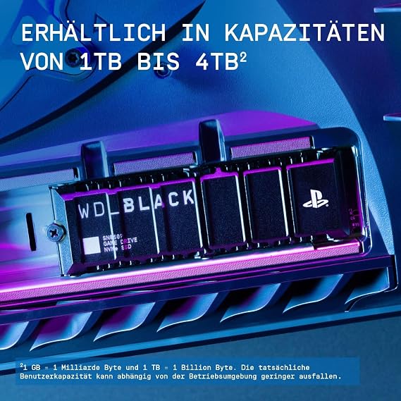 wd_black sn850p 1tb nvme ssd officially licensed for ps5 consoles (internal gaming ssd; optimized heatsink; pcie gen4 technology up to 7300mb / s read m.2 2280)