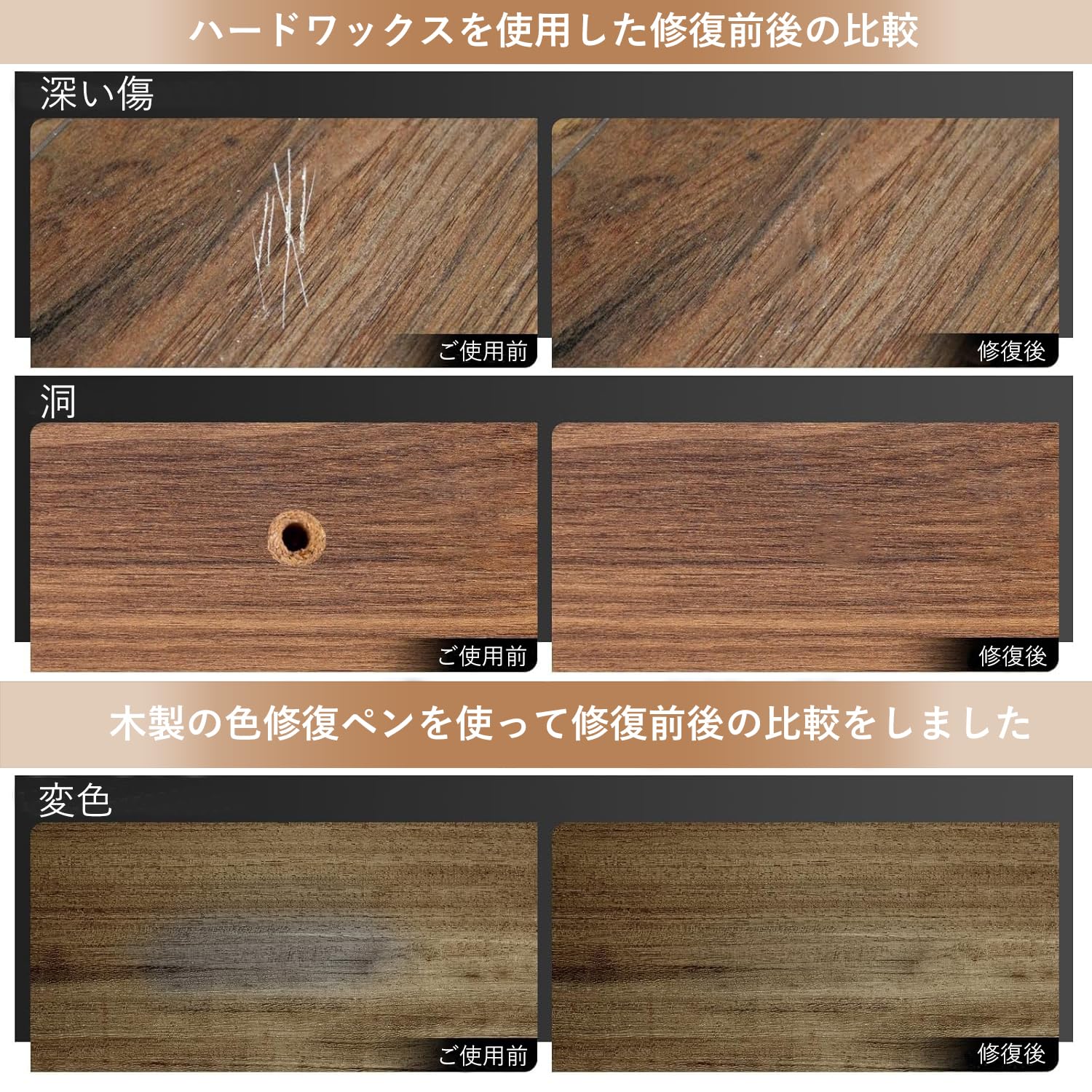 Amazon.co.jp: フローリング 補修 床 補修 瞬間硬化式 電気ゴテ付き