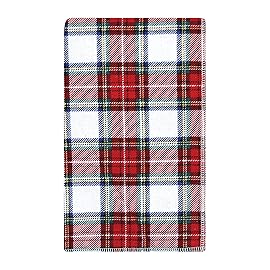 Hudson Baby Unisex Baby Cotton Flannel Burp Cloths, White Tartan, One Size