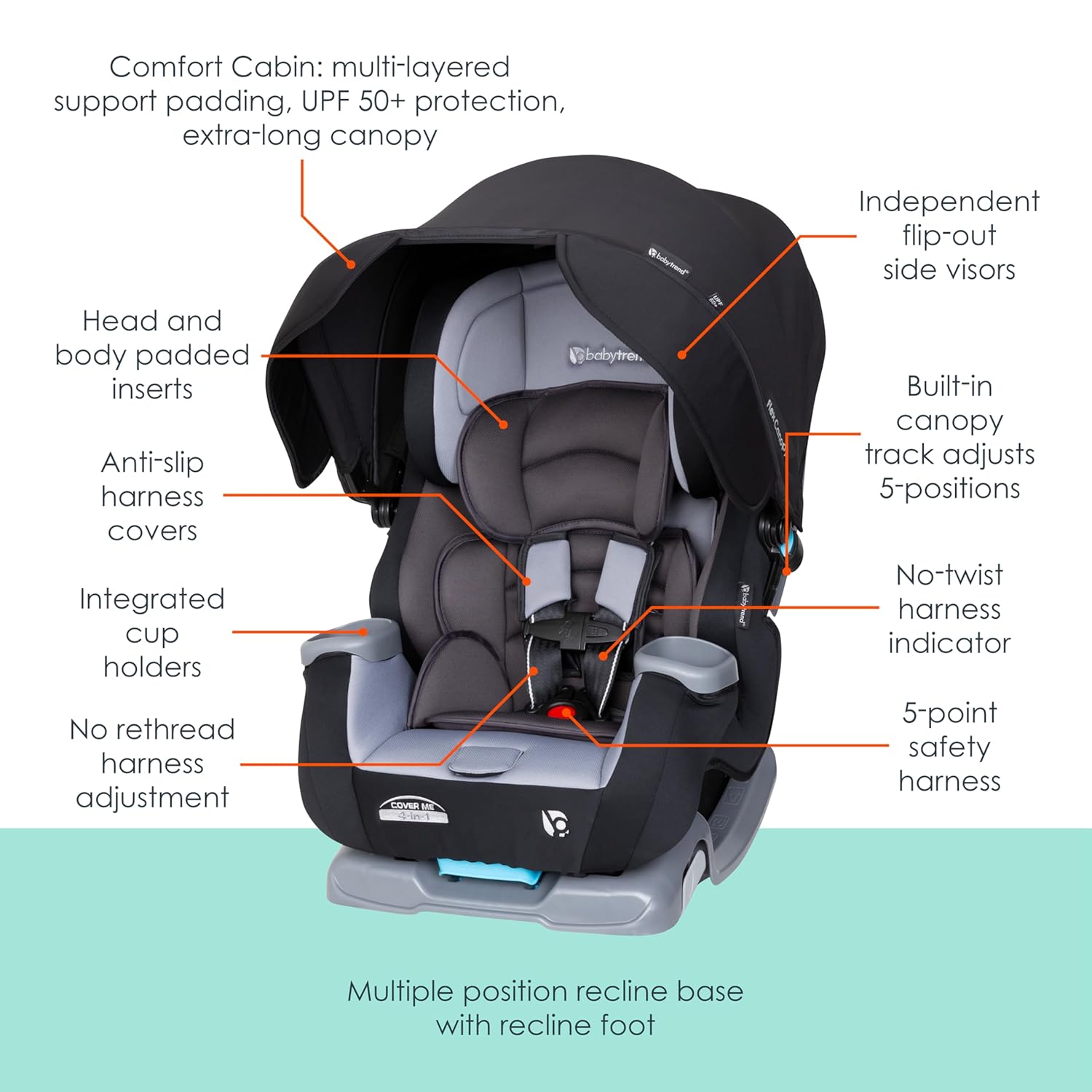 Baby Trend Cover Me™ 4-in-1 Convertible Car Seat