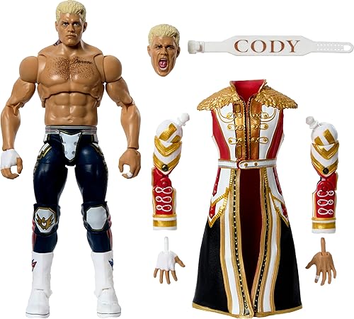 Mattel WWE Ultimate Edition - Juego de figuras de acción y accesorios, The American Nightmare Cody Rhodes de 6 pulgadas coleccionable con 30 puntos