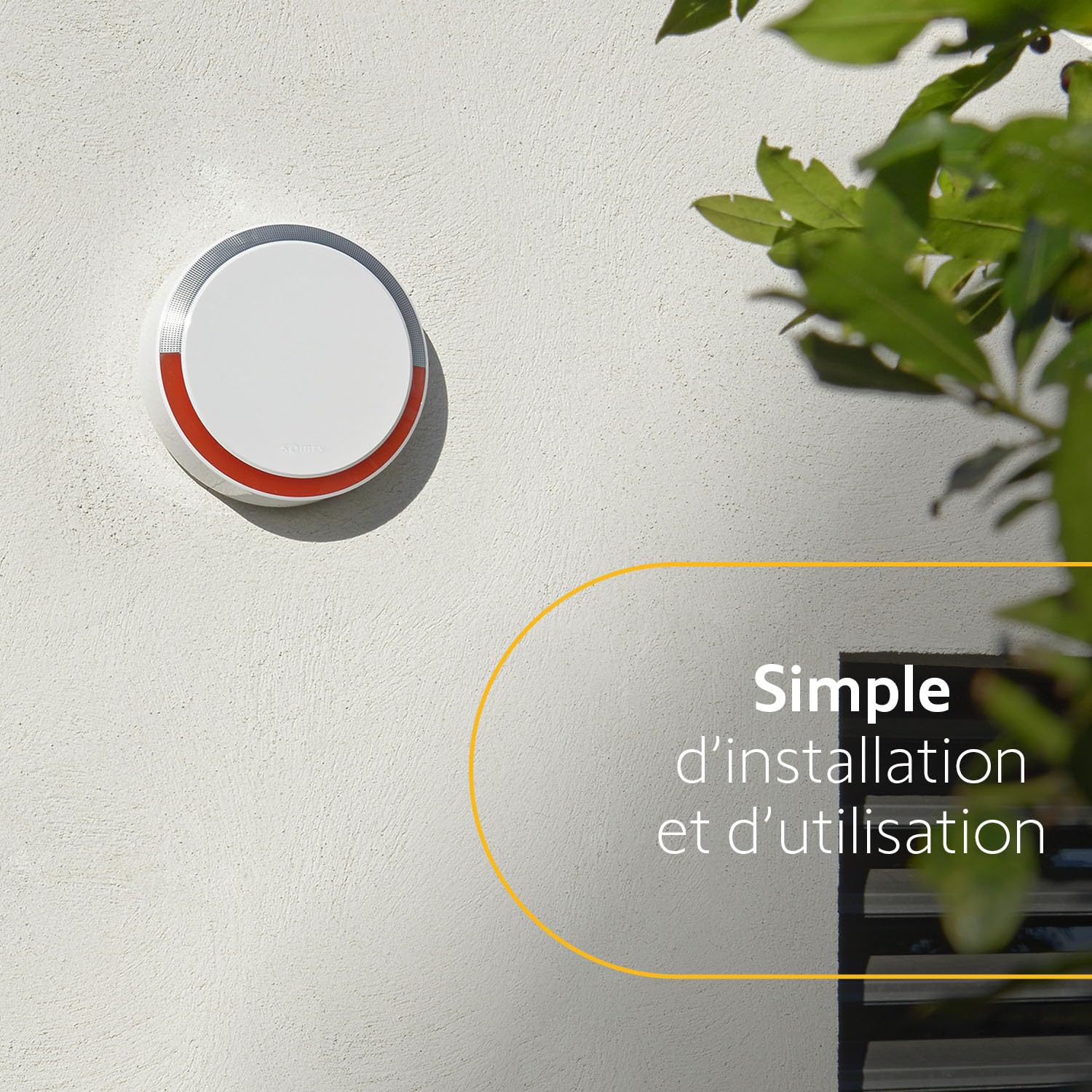 Somfy 2401491 - Sirène Extérieure Somfy Protect - Compatible gammes Home Alarm et Somfy One - 112dB & Flash Lumineux - Fabriqué en France