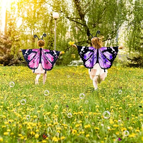 Miniatura 2 de Disfraz de alas de mariposa para niñas, alas de hada, diadema, máscara de mariposa, juguetes de fiesta, regalos