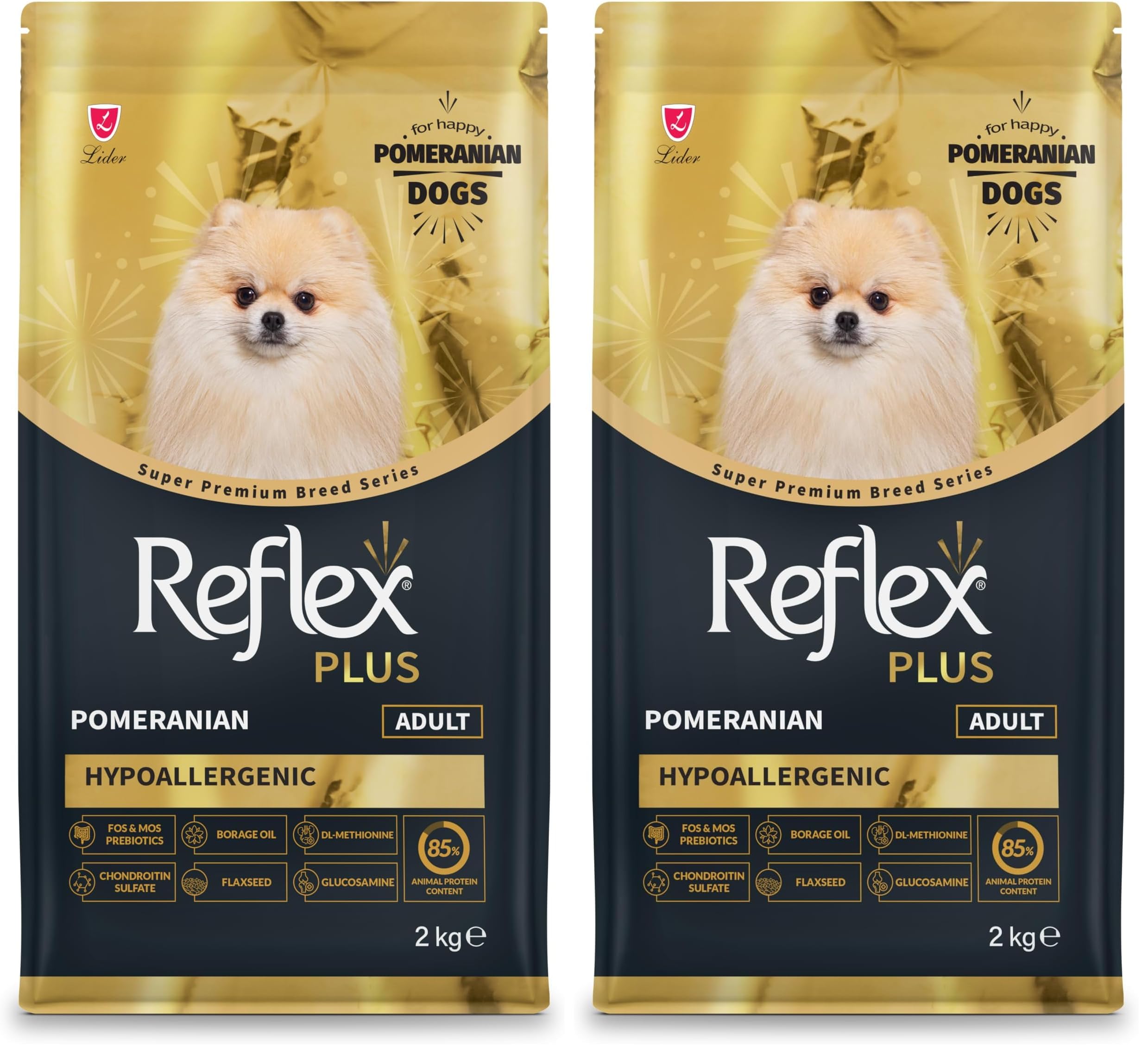 Reflex Plus Pomeranian Yetişkin Köpek Maması 2 Kg (2 paketi)