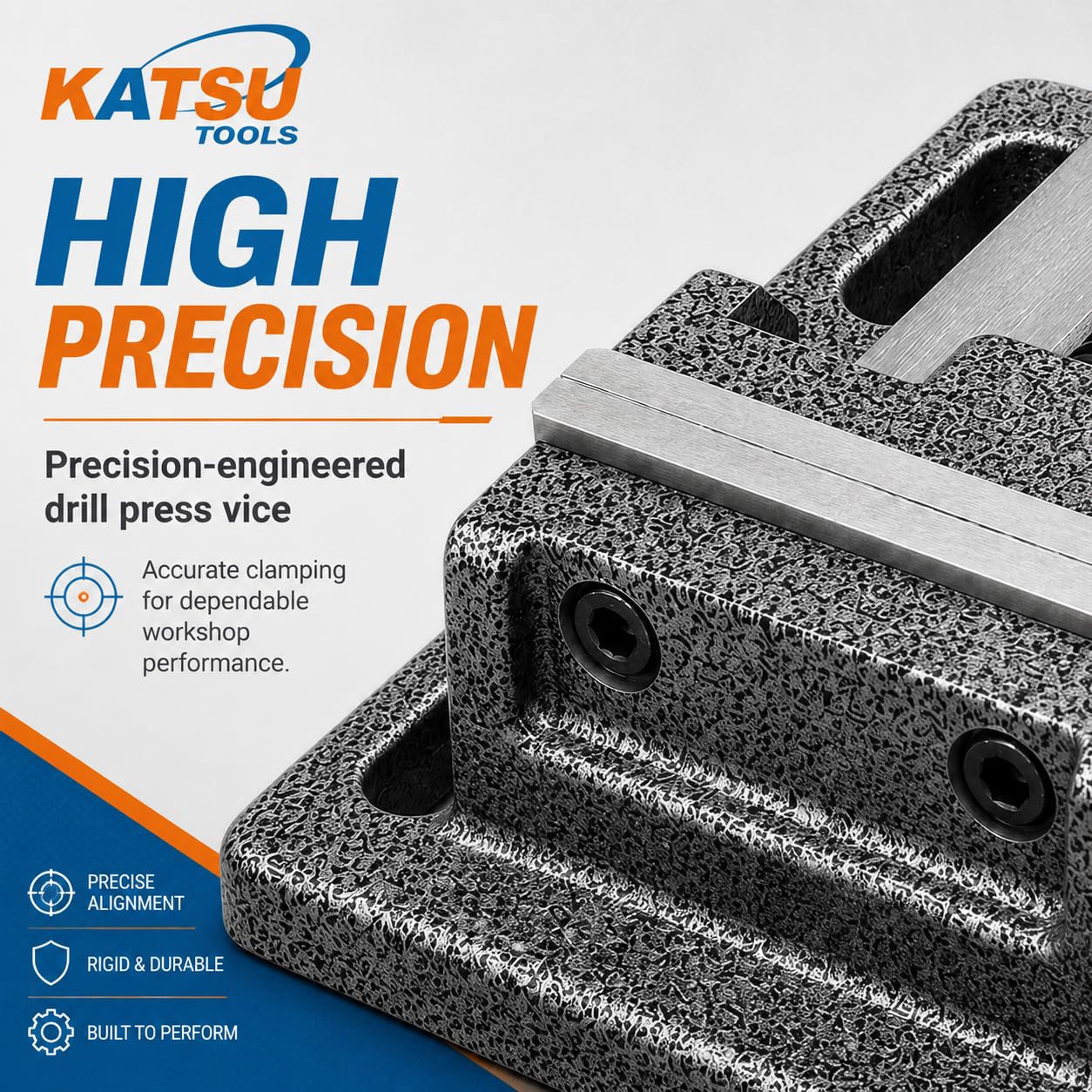 KATSU Tornillo de Banco para Taladro de Columna 3" 75mm Tipo Americano de Calidad Profesional para Taladro de Prensa de Fresadora 40227330