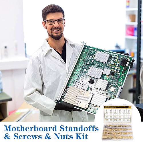 Miniatura 36 de Kit de 180 separadores de placa base M4, tornillos y tuercas, separadores hexagonales de latón macho-hembra, tornillos para computadora portátil