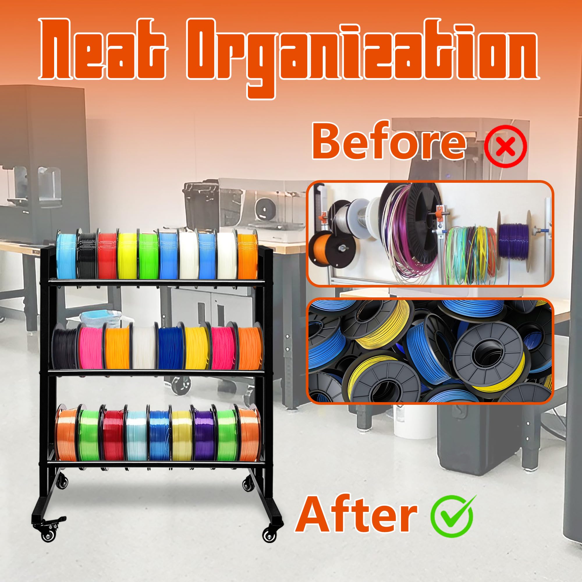 【受注生産】3Dプリントラック用アクセサリー Tronxy 3Dプリンターフィラメントラック：安定 & 滑らかなデザイン