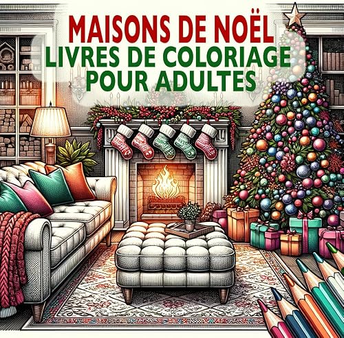 Noël Livre de Coloriage pour Adultes: Maisons chaleur Maisons