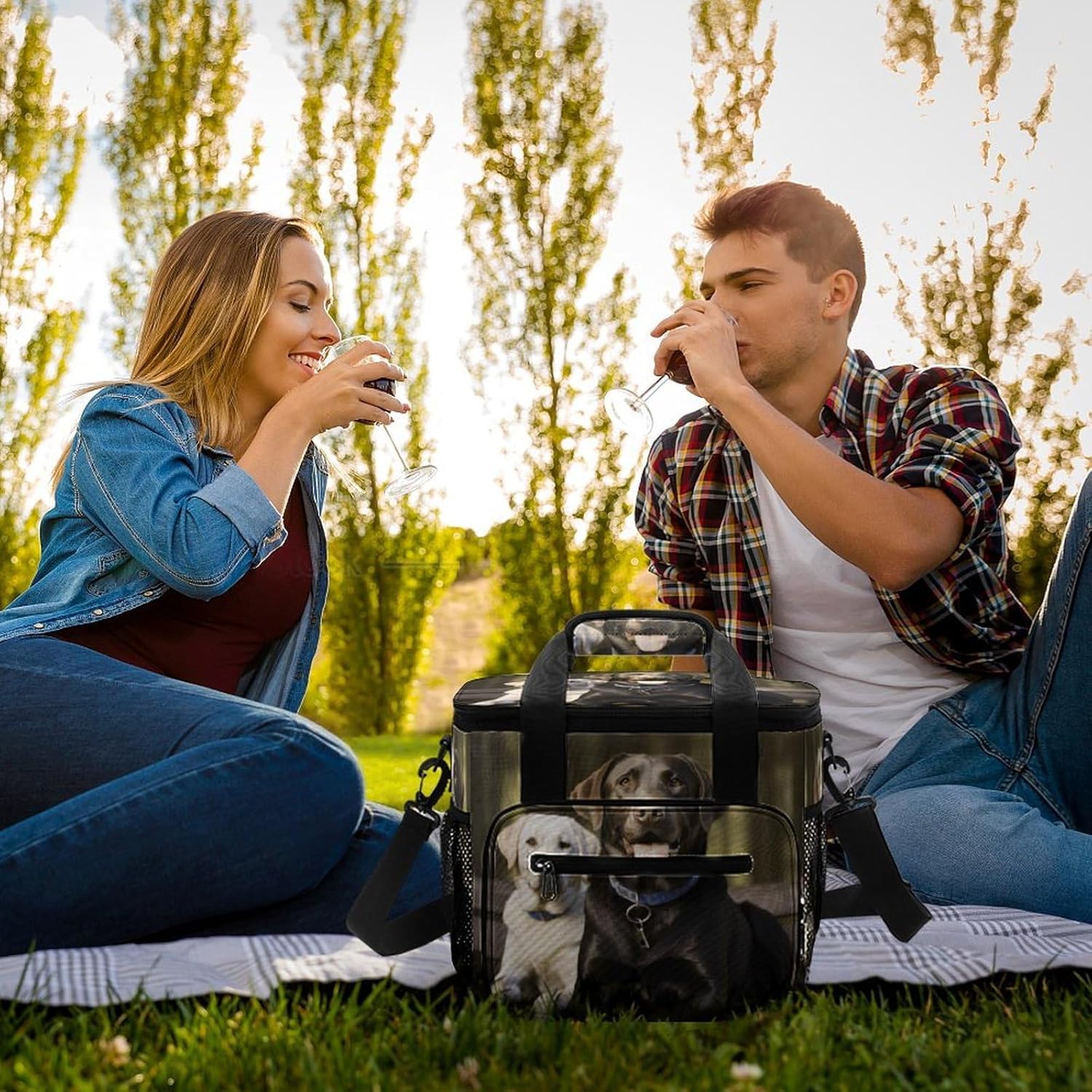 Labrador Cooler Bags Portable Soft Cooler Bag Lightweight Ice Chest Insulated Lunch Bags Camping Cooler Bag Cooler Lunch Tote Coolers for Picnic Travel Beach