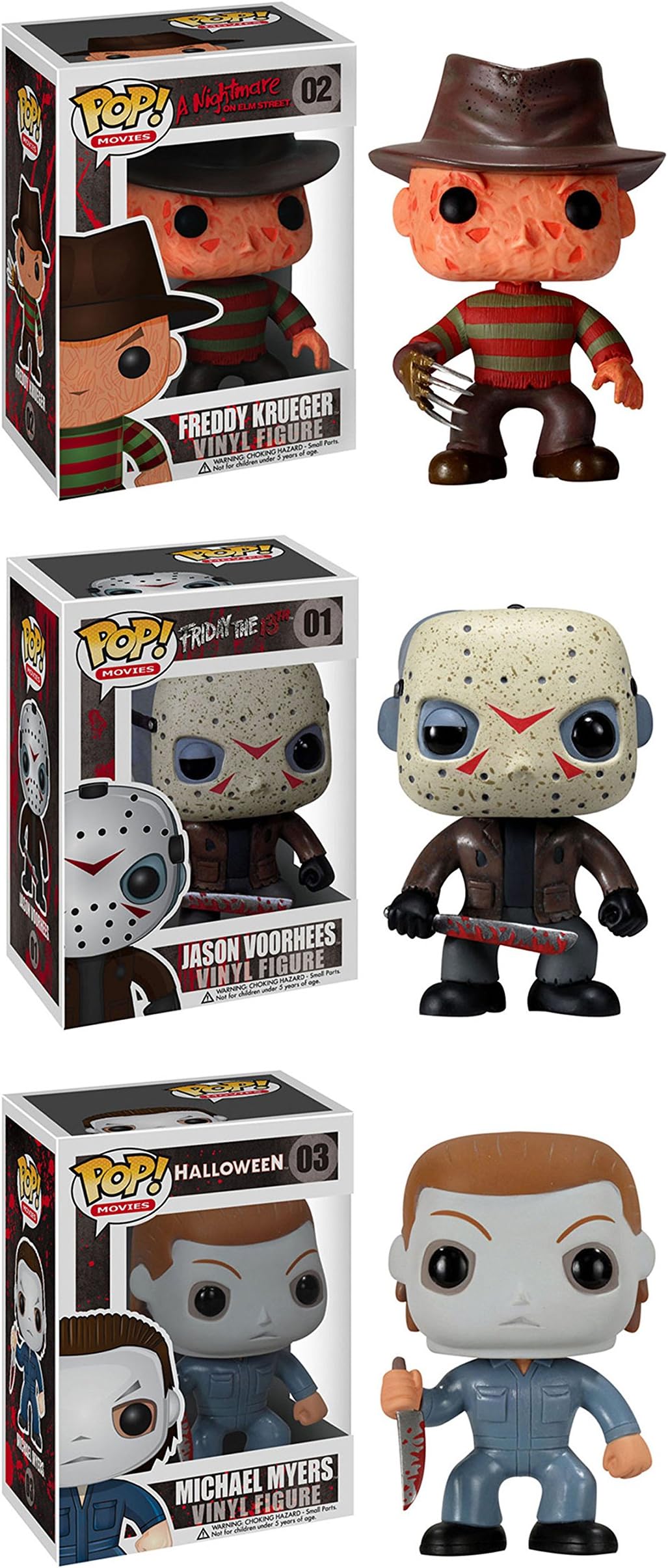 Funko Horror Classics POP! Movies Collectors Set: Freddy Krueger, Jason Voorhees, Michael Myers Action Figure