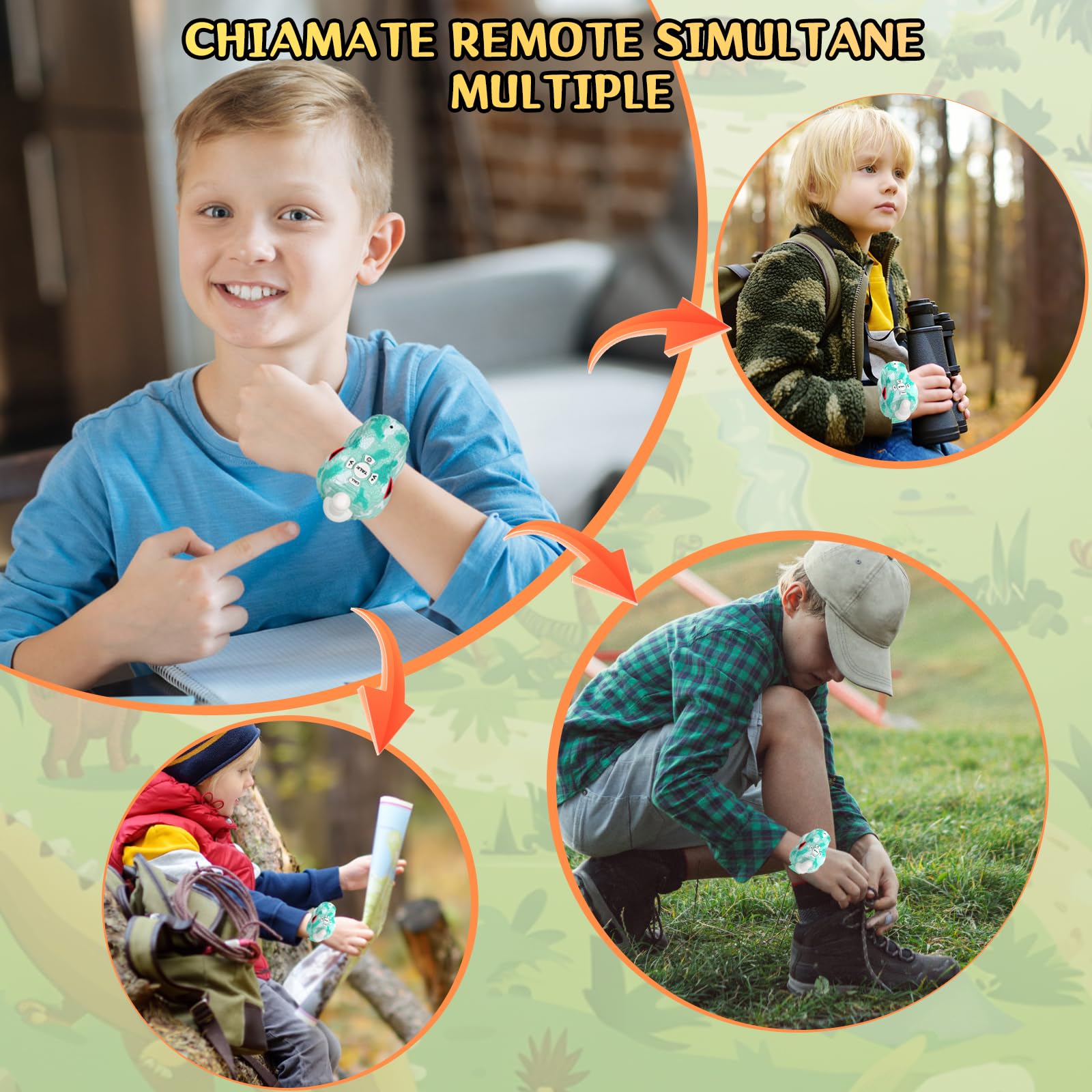 Fygurso Walkie Talkie per Bambini, Giocattoli per Bambini Ragazzi e Ragazze di età Compresa tra 3 e 8 Anni per Avventure all'aperto, Campeggio, Halloween, Natale, Regali di Compleanno (2 Pacchetti)
