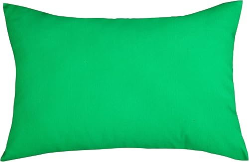 TangDepot - Funda de almohada hecha a mano 100% lona de algodón, Algodón, Blanco