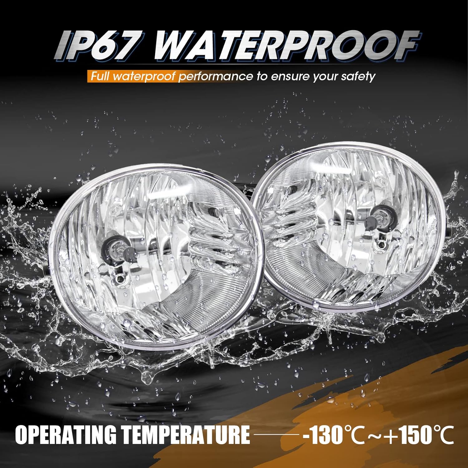Driving Fog Lights Lamps Assembly for 2006-2009 Toyota 4Runner, 2004-2005 Rav4, 2005-2007 Avalon, 2005-2006 Lexus ES330 Fog Light Replacement with 9006 Bulbs & Switch and Wiring Kit