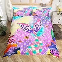 Vista 21 de Juego de ropa de cama 3D de tortuga marina azul individual para niños y niñas, temática de playa oceánica, funda de edredón de 3 piezas para niños