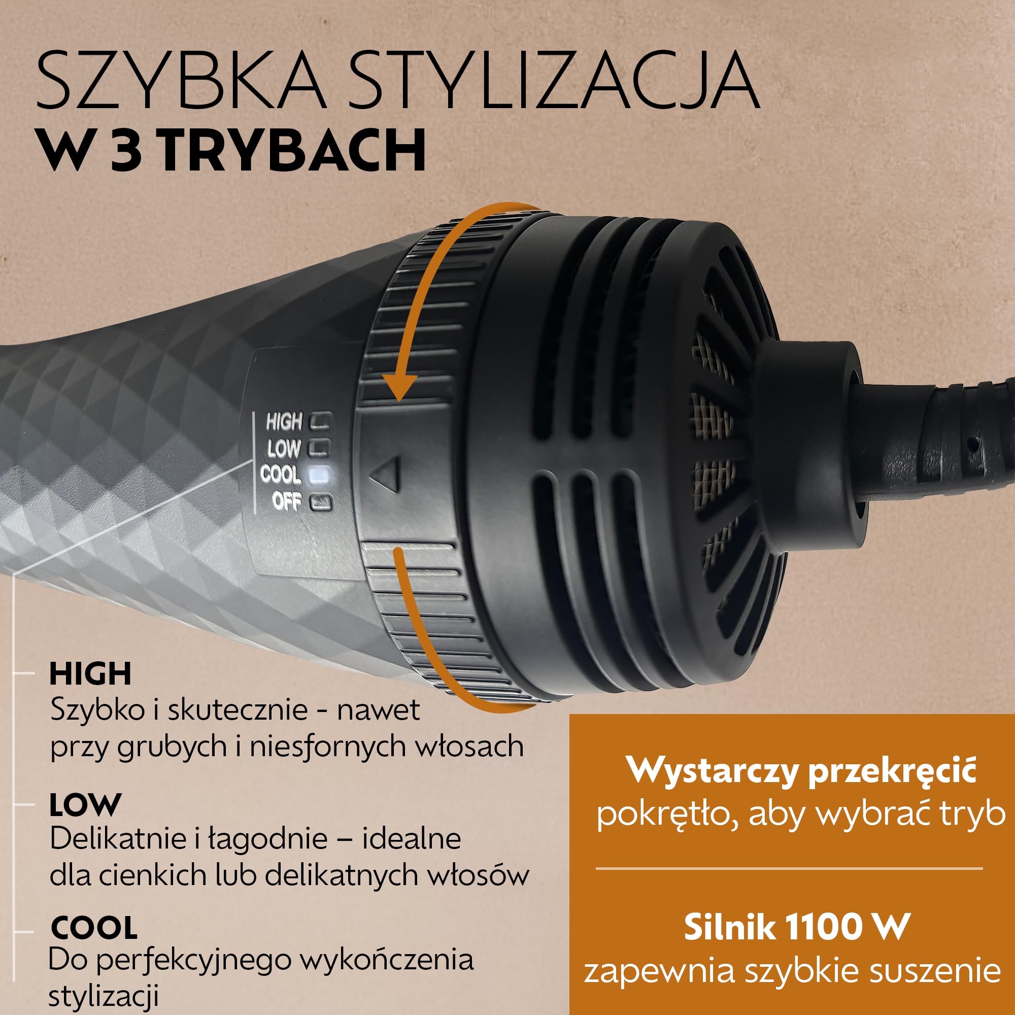 DuoStyle tytanowa szczotka do piany – profesjonalna szczotka do suszarki do włosów i klimatyzator 2 w 1, najlepsza szczotka do suszarek, technologia jonowa szczotki termicznej, Blow Dryer