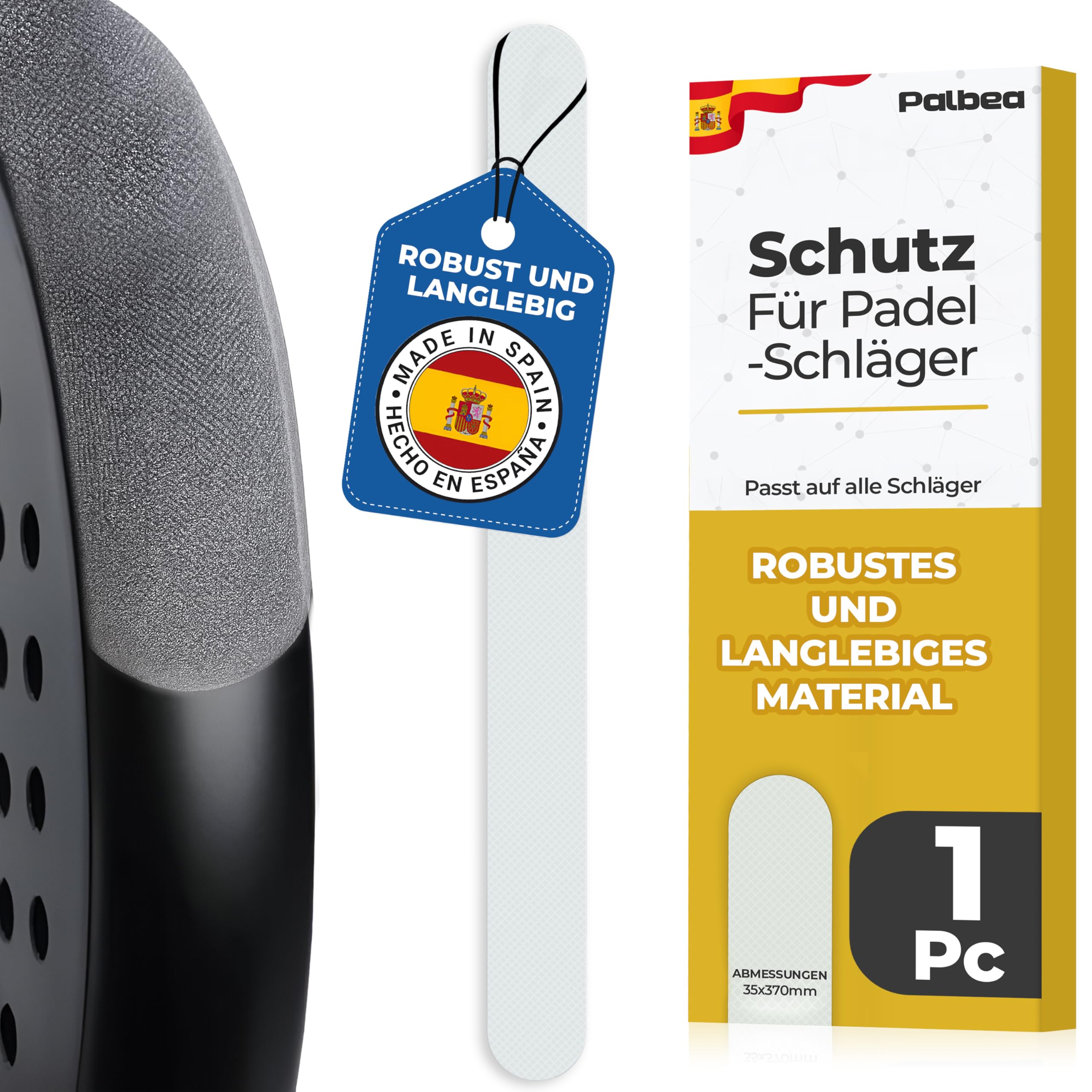 Transparenter Padel Schläger Schutz + 6er Overgrip Set – Anti-Rutsch Griffband & Rahmenschutz Für Tennis, Badminton & Padel