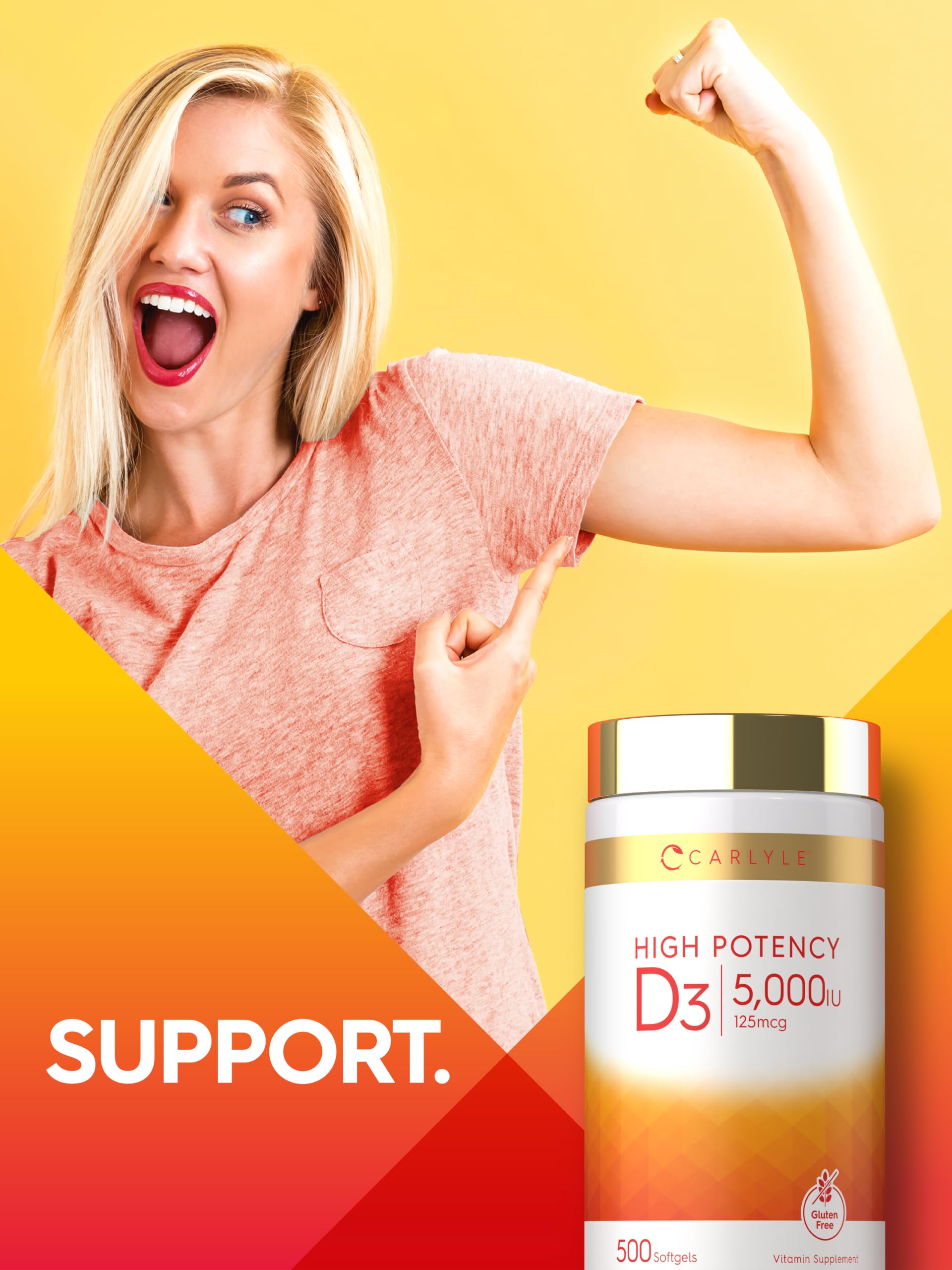 Carlyle Vitamin D3 5000 IU Softgels | 500 Count | Value Size — Amazon image 6