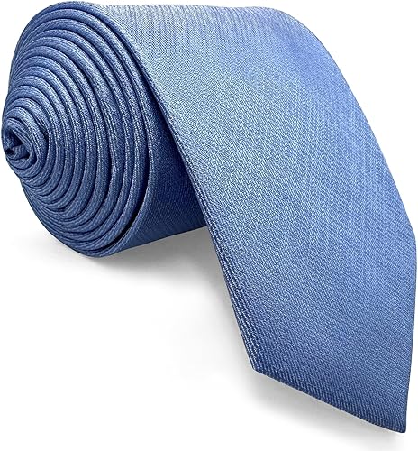 Vista 70 de S&W SHLAX&WING Conjunto de corbata de color sólido y pañuelo de bolsillo para hombre C33