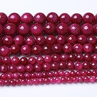 Vista 22 de Cuentas sueltas redondas de gemas naturales, cuentas de cristal de piedra energética para hacer joyas 15" (Cristales de cuarzo de fresa, jades, 6MM)