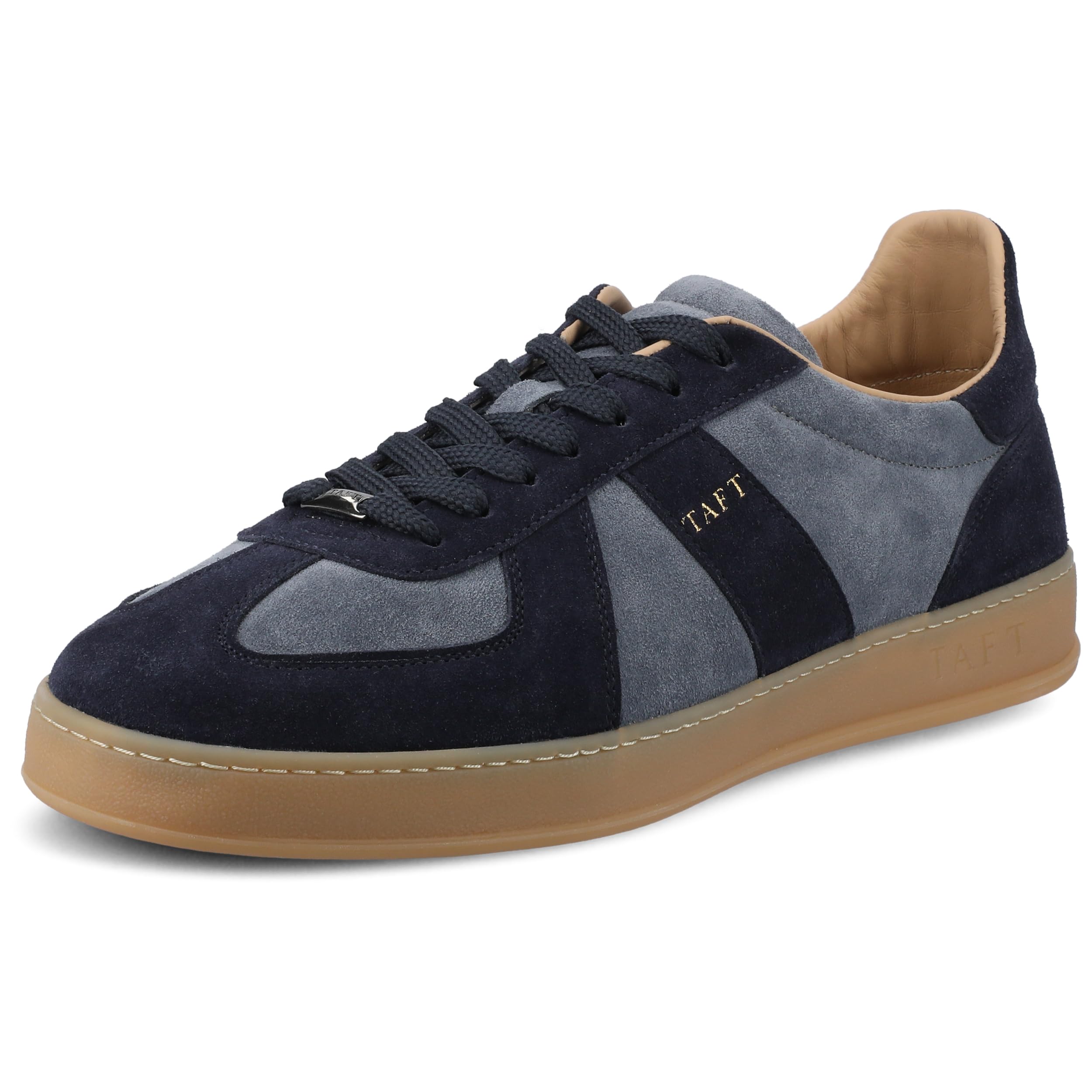 TAFT Mens Gatsby sneaker suede genuine leather jacquard floral upper lace up cushioned in…