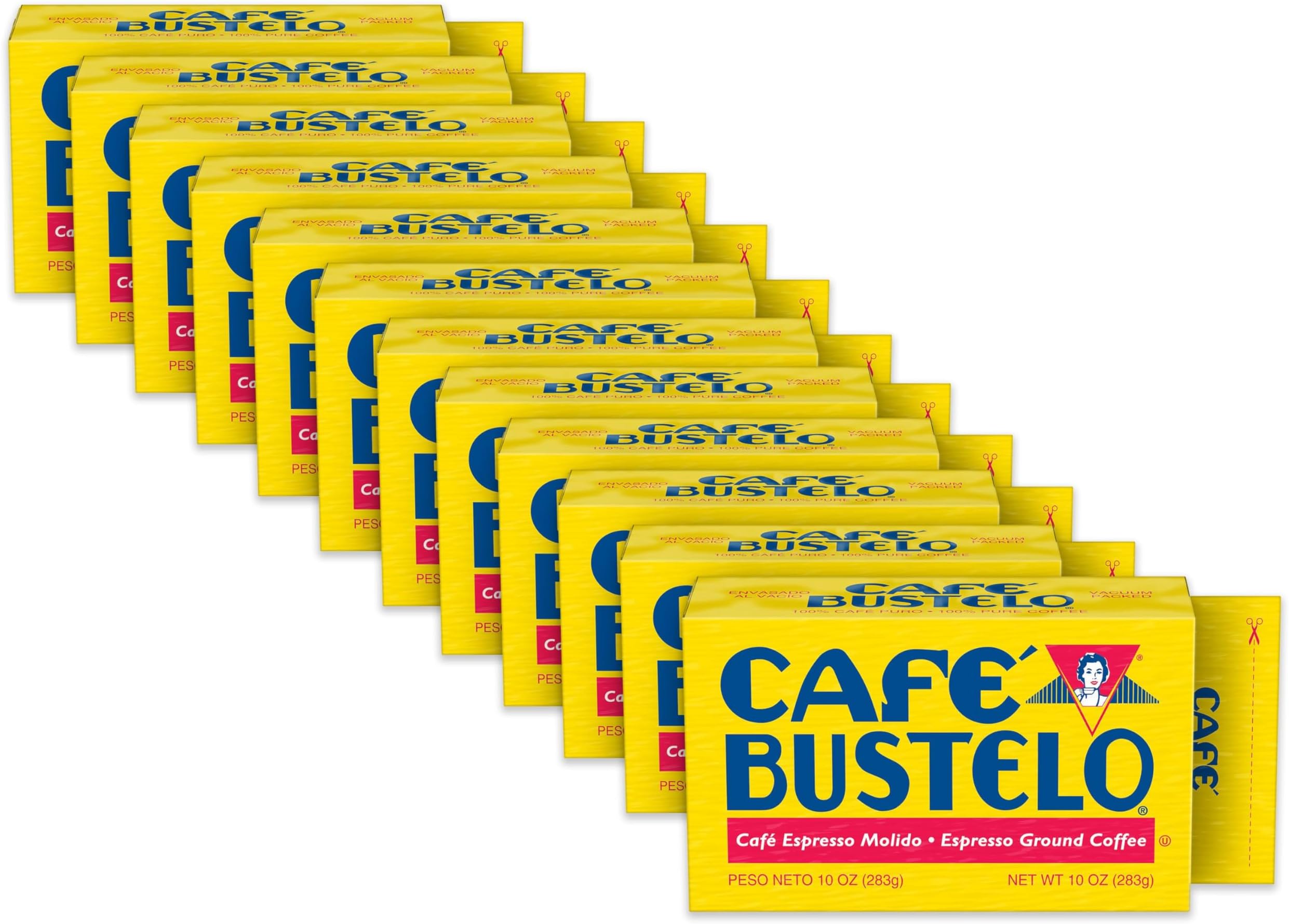 Cafe Bustelo Espresso Dark Roast Ground Coffee Brick, 10 Ounce