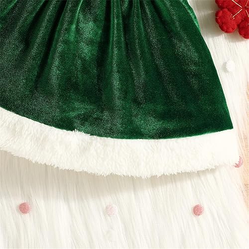 Miniatura 4 de TBUIALL Baby Girl Outfits Soft Cotton Warm Crewneck Long Sleeve Christmas Floral Hoodie + Gold Velvet Baby Girl