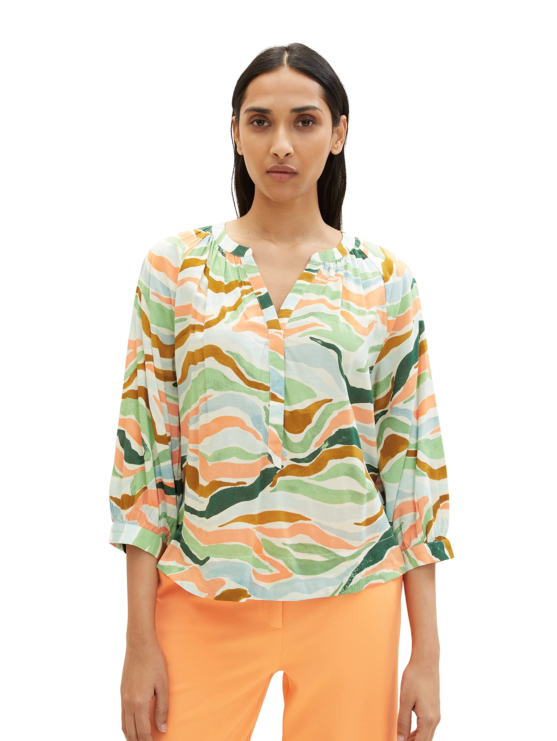 TOM TAILOR Damen Tunic Blouse with Pattern