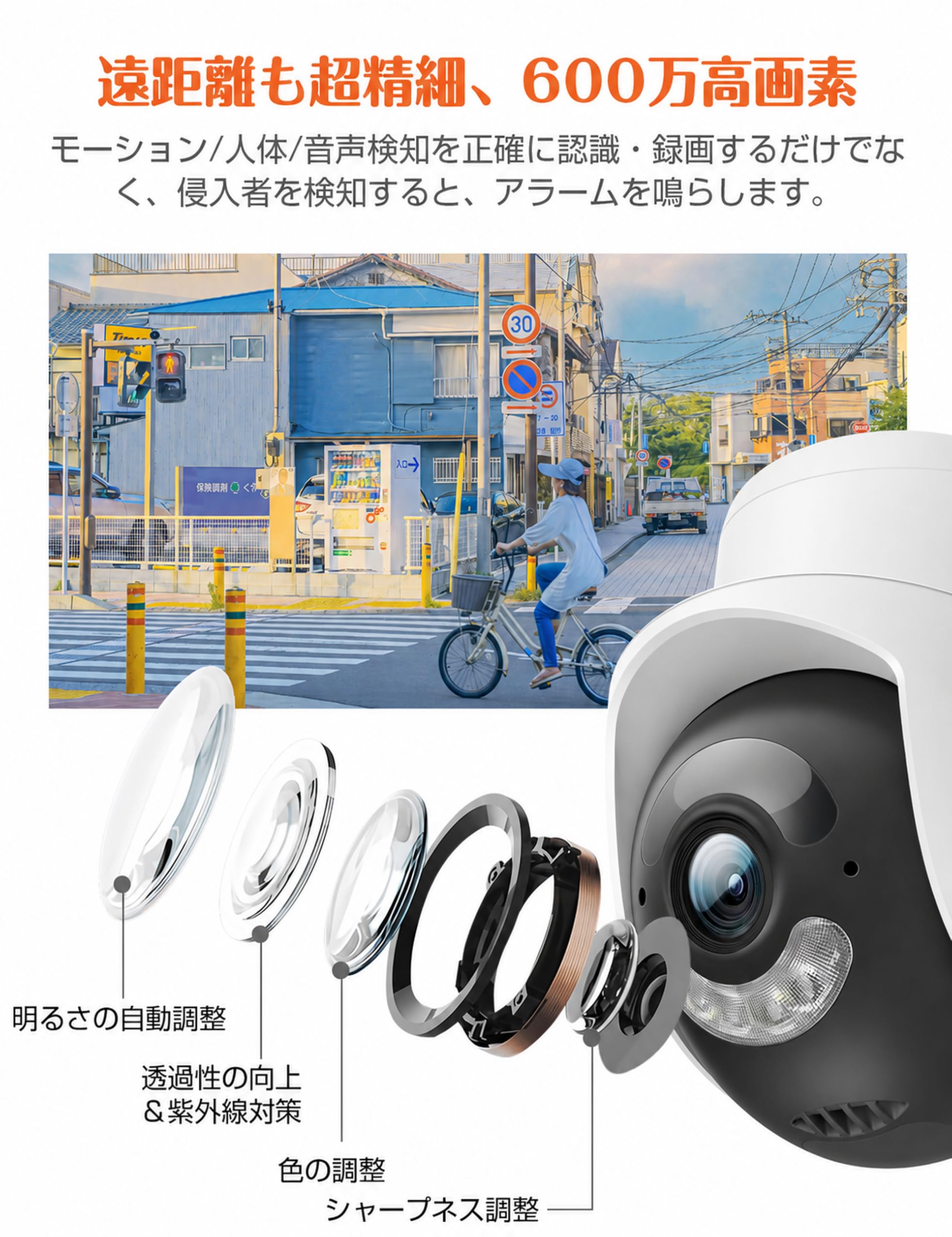 Amazon.co.jp: 【600万超高画素・AI自動追跡搭載】AESTIQUO 防犯カメラ