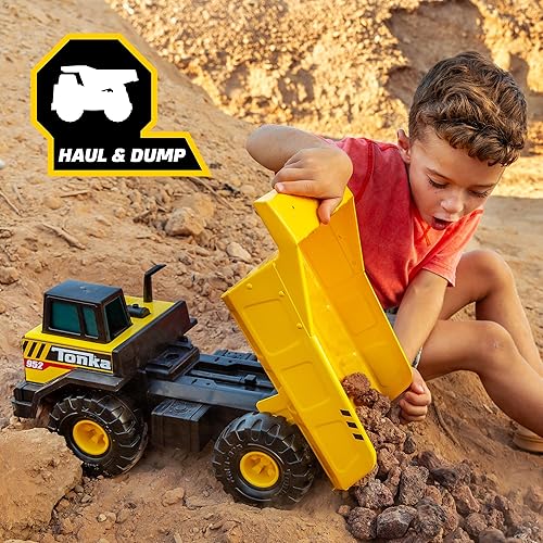 Miniatura 60 de Tonka Steel Classics Bulldozer - Camión de construcción de juguete, hecho de acero y plástico resistente, para niños y niñas de 3 años en adelante