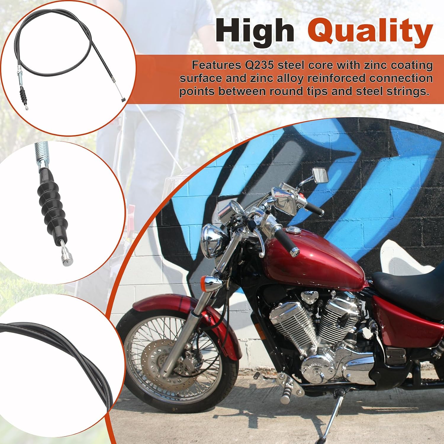 22870-MZ8-G20 Motorcycle Clutch Cable for Honda Shadow VLX 600 VT600C | for Honda Shadow VLX 600 VT600C/VT600CD (1999-2007)
