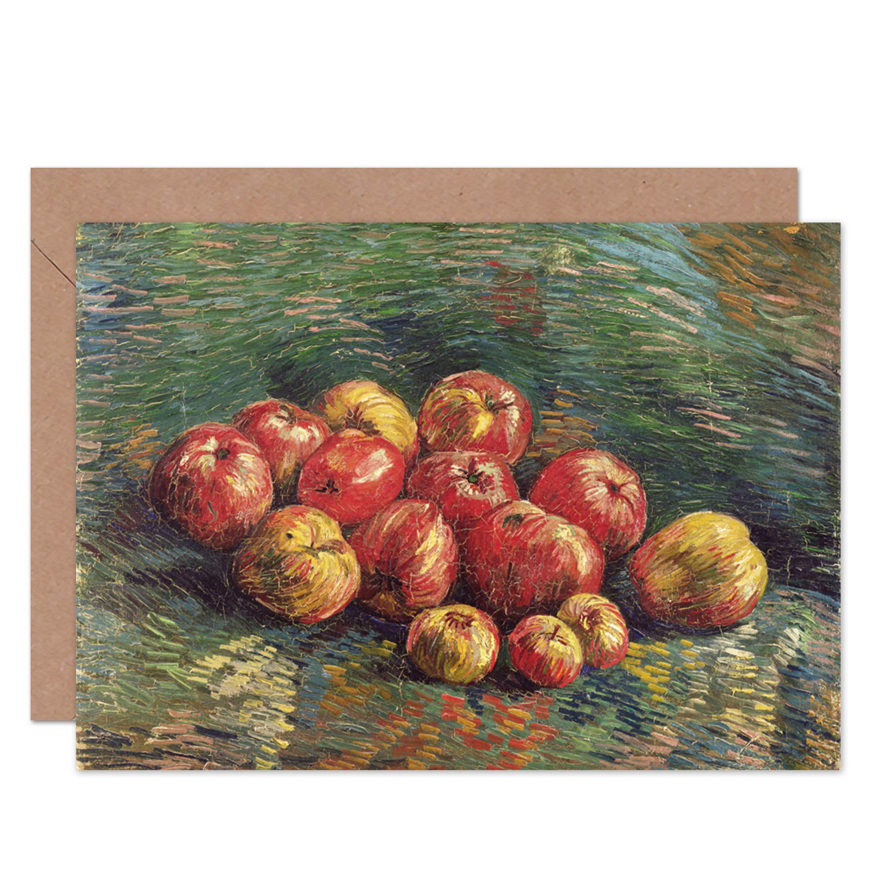 Artery8 Vincent Van Gogh Apples Fine Art Greeting Card Plus Envelope Blank Inside