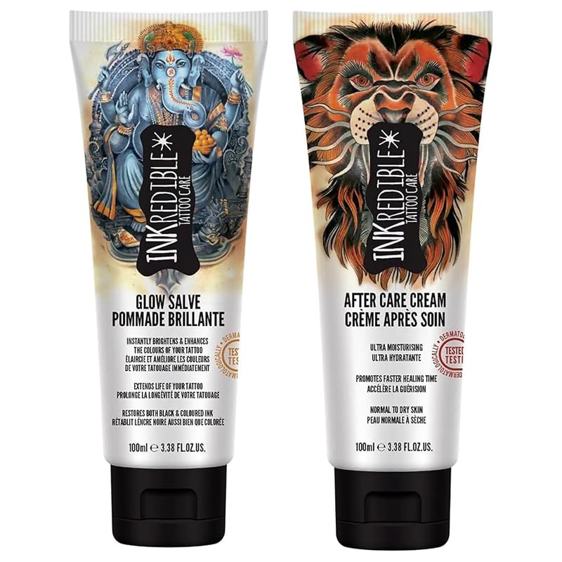 INKredible Glow Salve para Cuidados Pós-Tatuagem, Pacote com 2