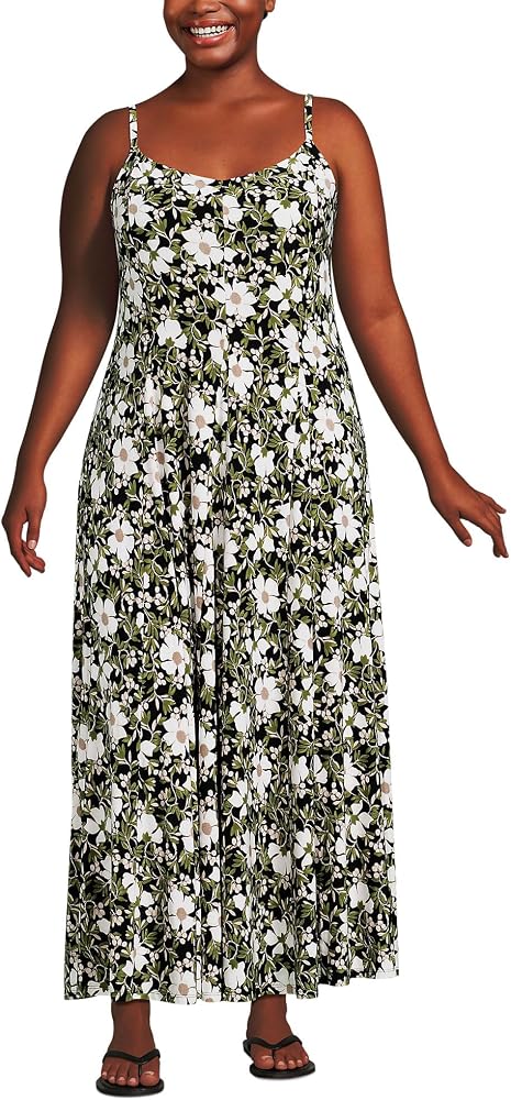 Women's Silky Knit Godet Maxi Dress