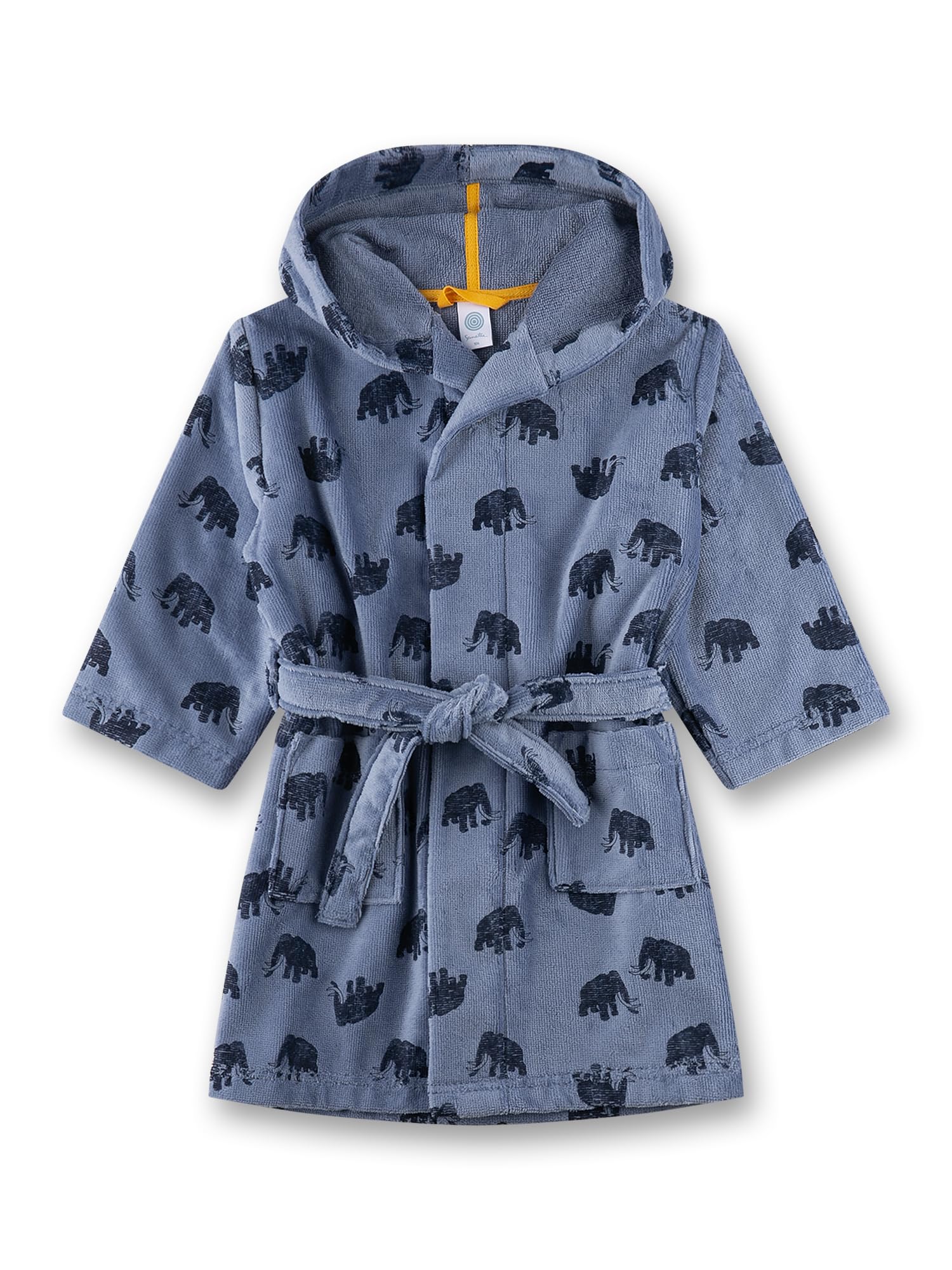 Sanetta Jungen-Bademantel blau Frottee Mammut | Hochwertiger und kuscheliger Bademantel aus Frottee für Jungen.