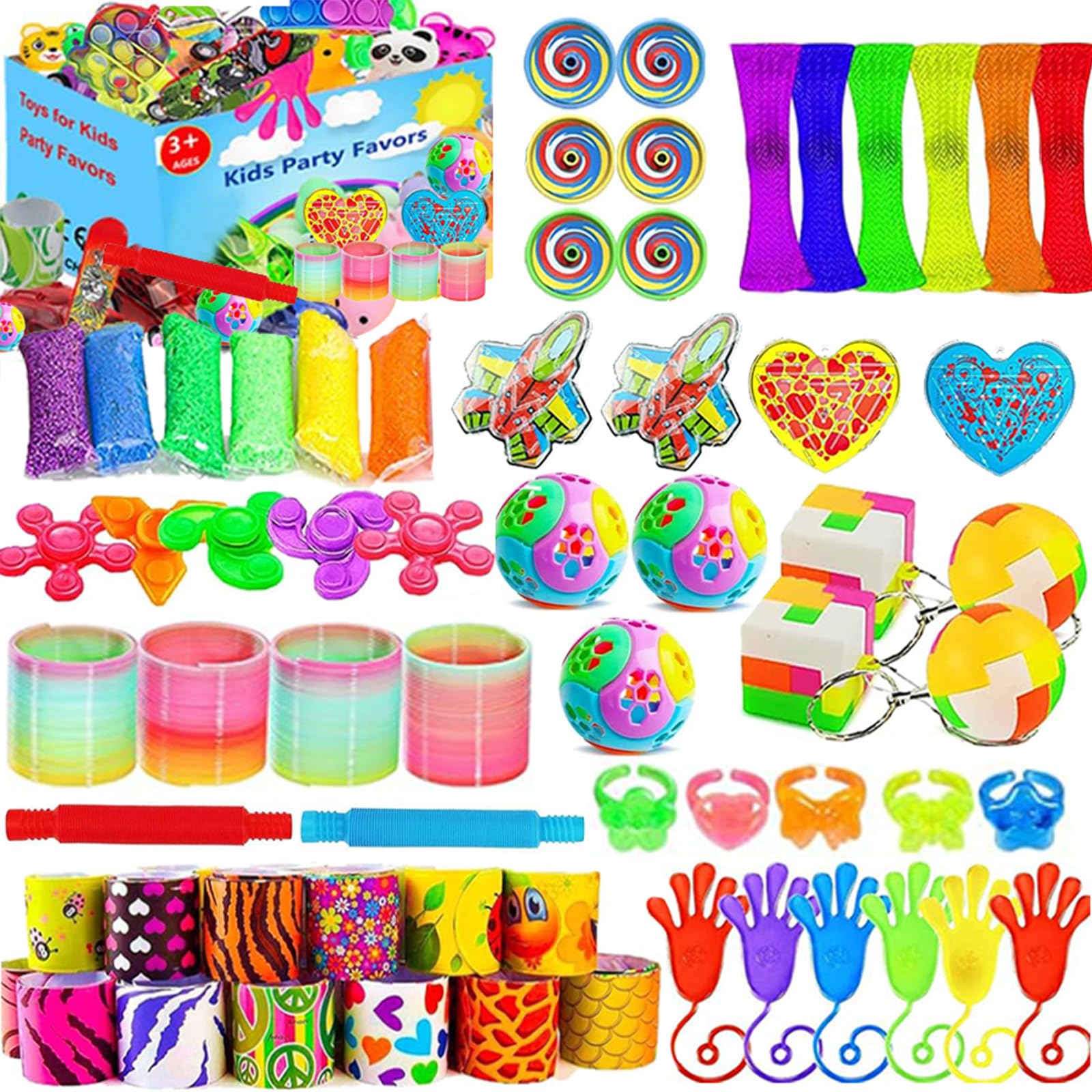 63 Pcs Party Favours for Kids Prize Box for Classroom 6-8 8-12 ...