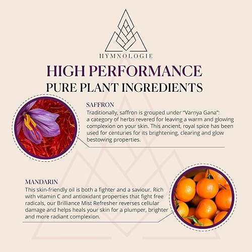 Miniatura 2 de HYMNOLOGIE Brilliance Mist Refresher - Spray de hidratación revitalizante y energizante con azafrán y mandarina  Bruma facial hidratante y