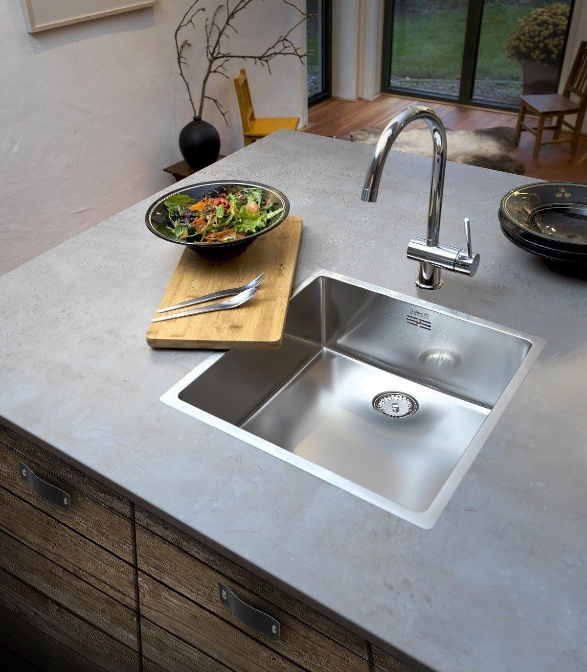 Reginox New York Stainless Steel Single Bowl Kitchen Sink Integral Waste 50 x 40