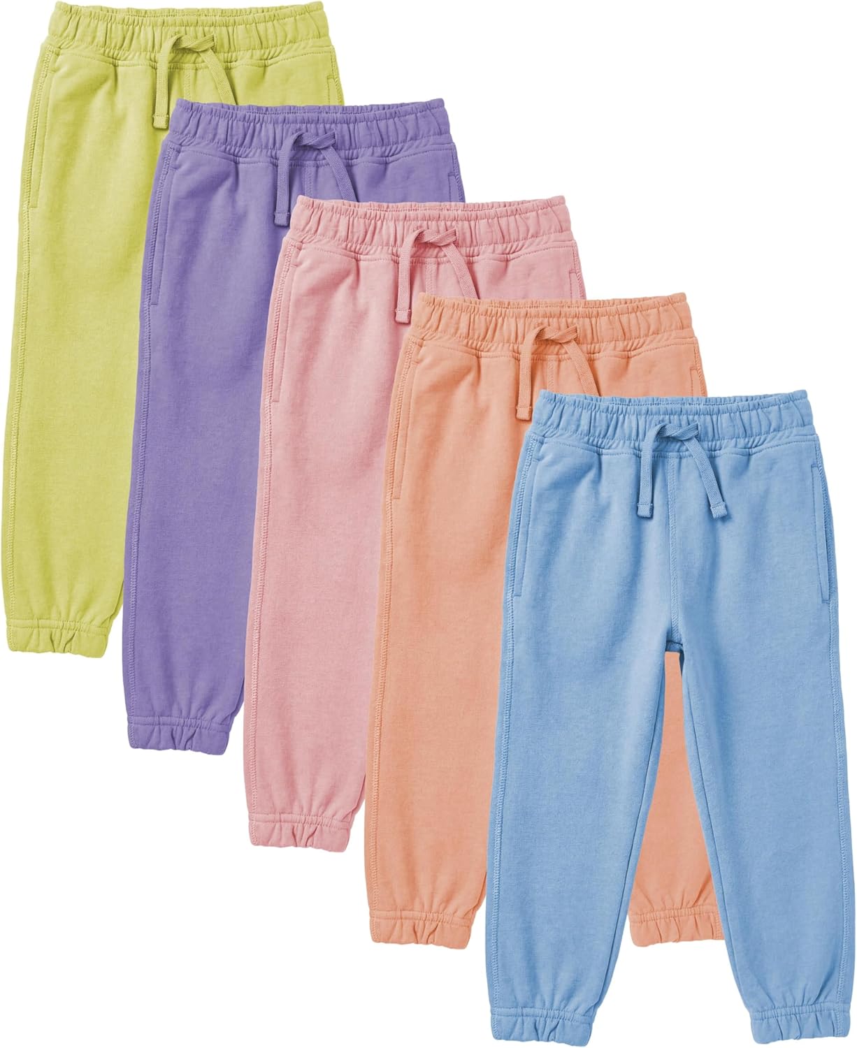 Andrew Scott Kids Cotton Joggers | Boys - Girls Toddler French Terry Sweatpants | Multi Packs & Colors