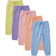 Andrew Scott Kids Cotton Joggers | Boys - Girls Toddler French Terry Sweatpants | Multi Packs & Colors