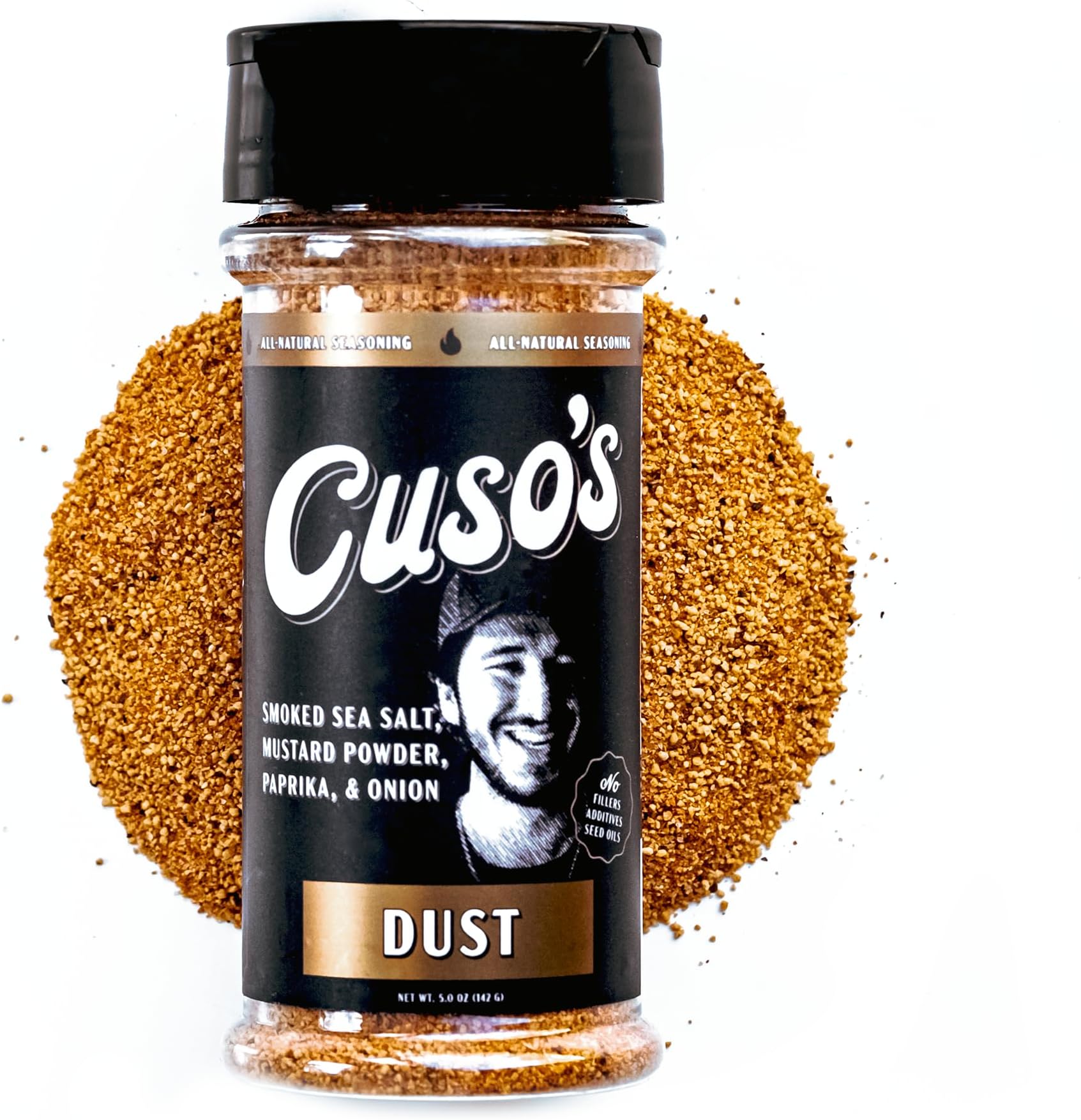 Cuso's Dust BBQ Seasoning Rub - Steak Seasoning for Smoking, Grill. & Marinade - Spices for Steaks, Meat, Pork, Chicken, & Veggies - 1 Count BBQ Rubs - 5 oz bottle