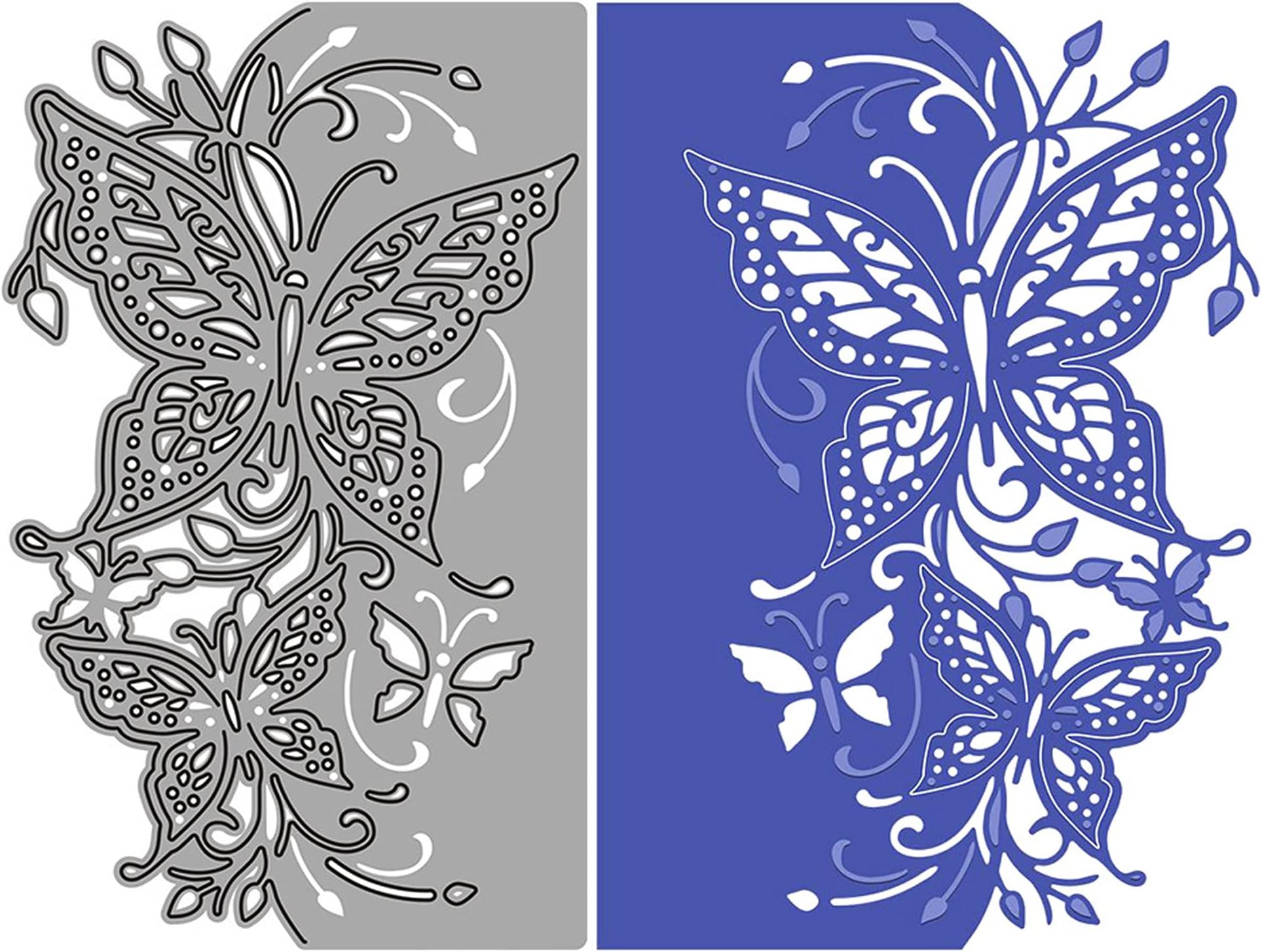 Lot De 2 Matrices De Découpe Métal En Forme D'éventail – Pour Scrapbooking, Cartes Et Loisirs Créatifs | Compatible Machines De Découpe