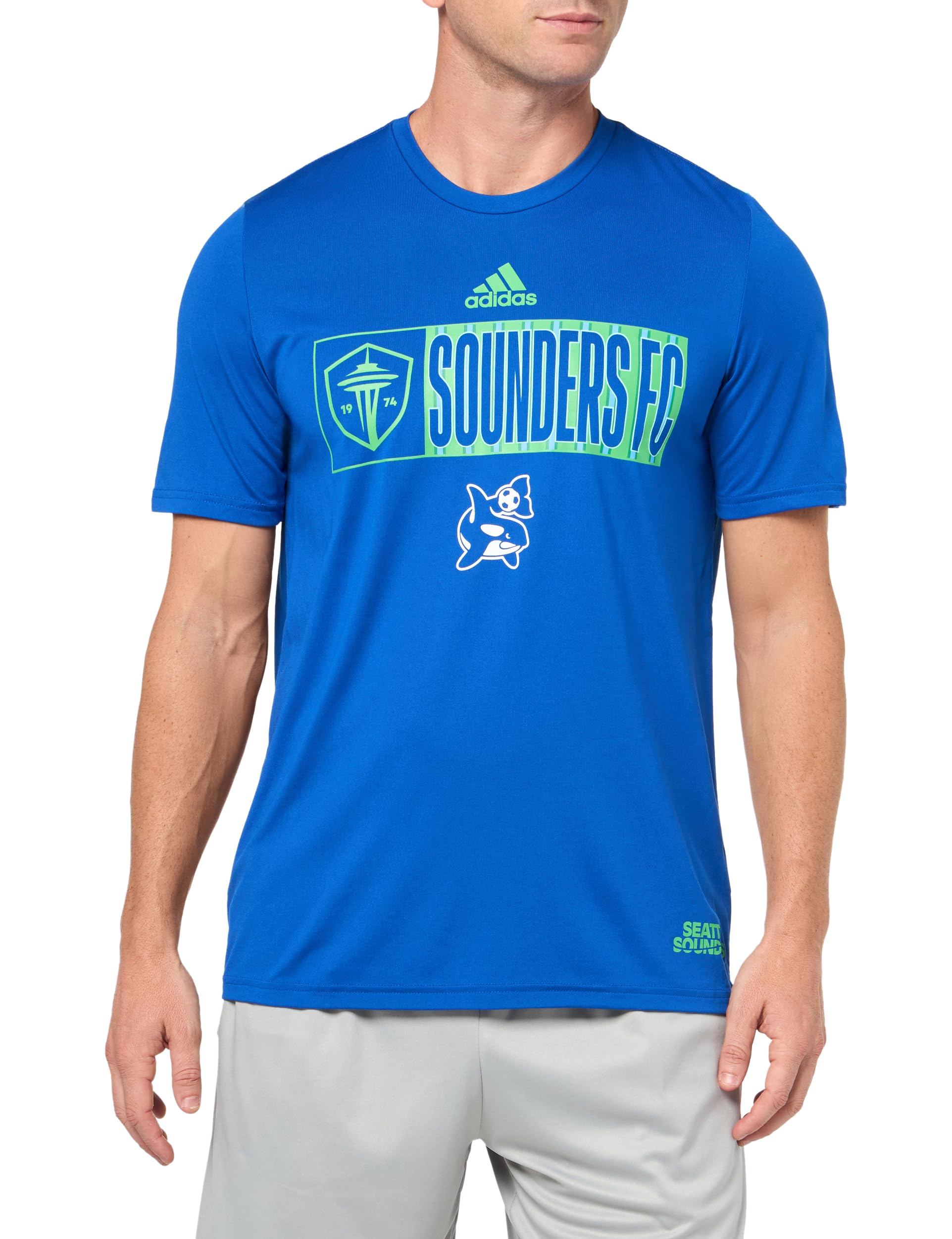 adidasMen's Seattle Sounders Fc Short Sleeve Pre-Game T-Shirt