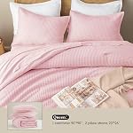 David's Home Waffle Weave Comforter Set 3PCS Queen Size, Soft Breathable Lightweight Warm for All Season, Elegant Aesthetic Home Decor Bedding Set Collection, 1 Comforter with 2 Pillow Shams, Pink