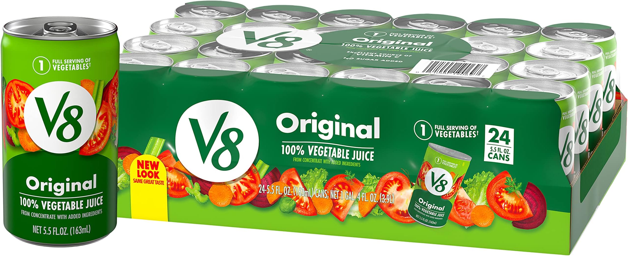 Original 100% Vegetable Juice, 5.5 fl oz Can (24 Pack)