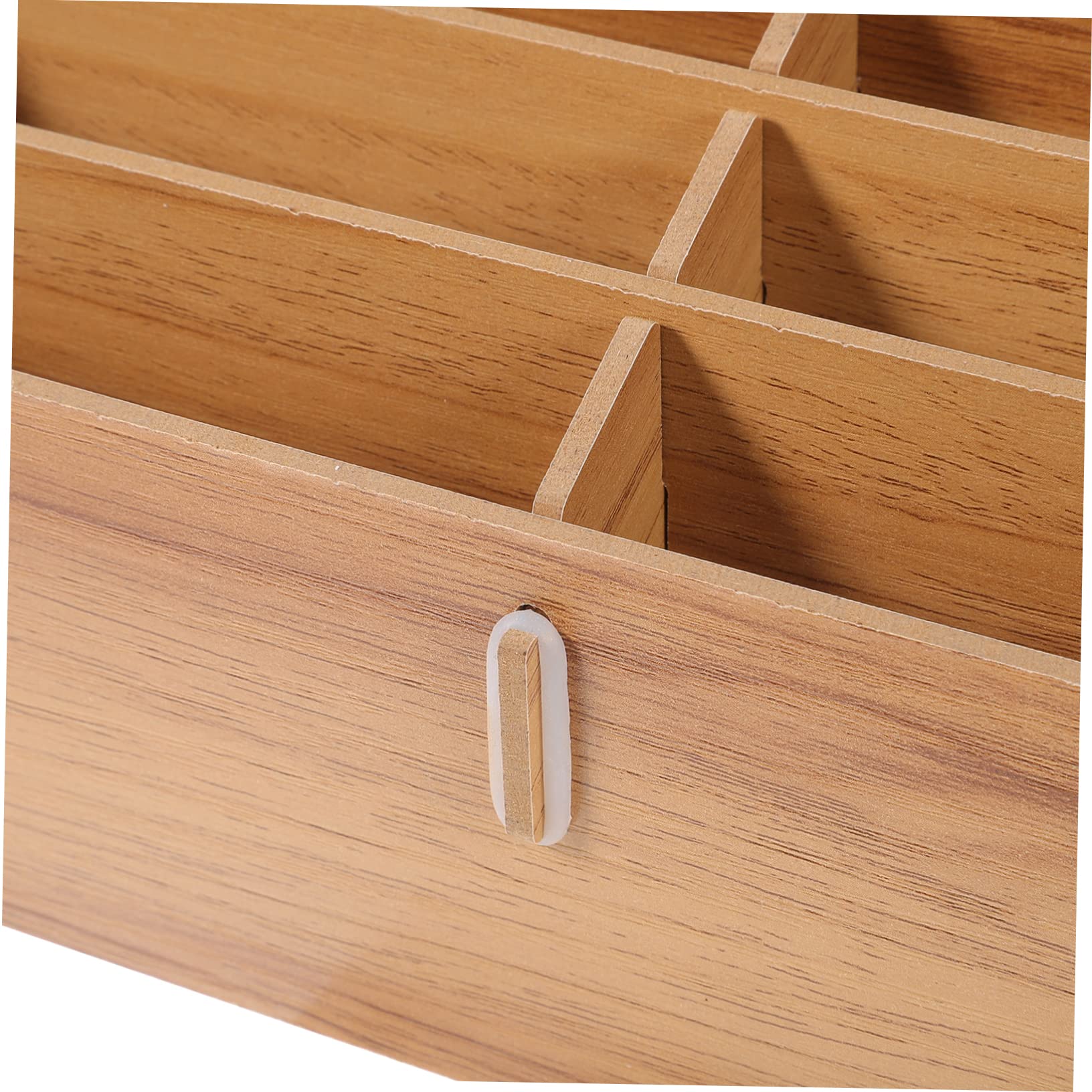 Caja de Madera Tapa para Almacenamiento de Cartas de Juego y Objetos Pequeños, Diseño Portátil Capacidad Grande y Estructura Multi-grid para Fácil Transporte