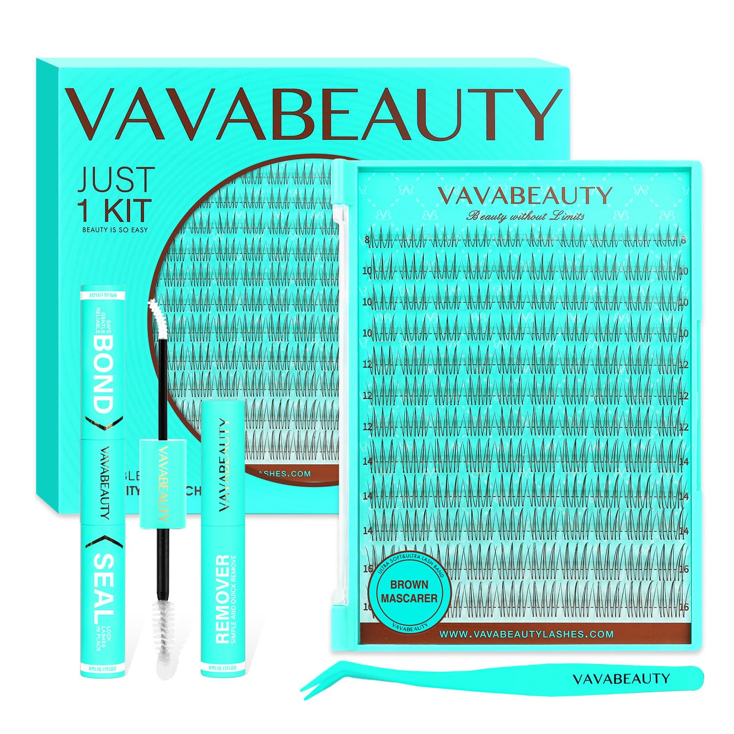 Brown Lash Clusters Kit Mascarer Wispy Natural Eyelash Extension Brown Lash Clusters Kit Mascarer Wispy Natural Eyelash Extension