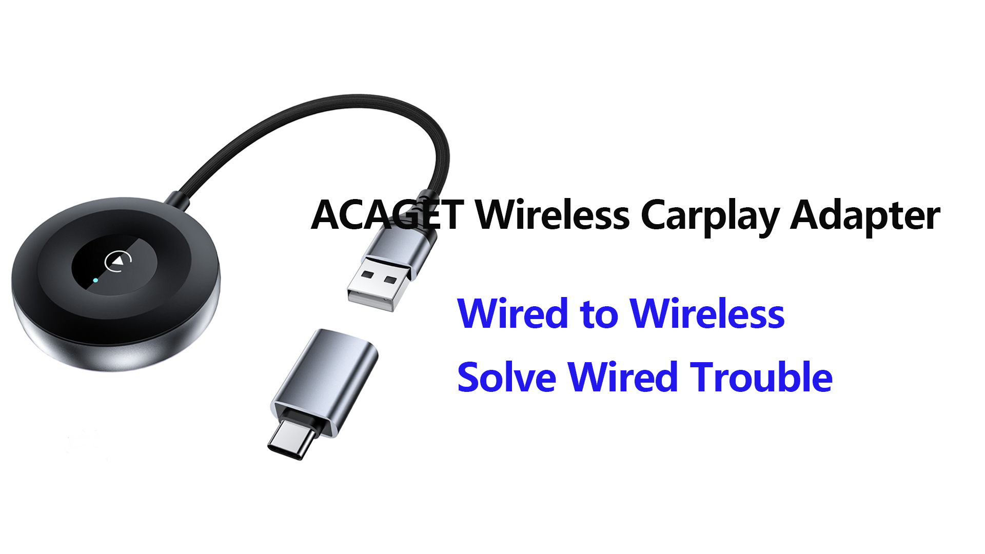 Adattatore Wireless CarPlay Per IPhone (USB/Type-C) – Plug And Play, Compatibile Con Auto Dal 2016 E IOS 10+, Chip 5G A Bassa Latenza