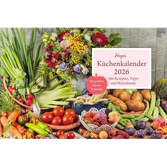 K chenkalender Broschur XL 2026 Praktischer und dekorativer Kalender f r die K che Tolle Fotos ein monatliches Rezept und viel Platz f r Termine in einem hochwertigen Brosch renkalender.